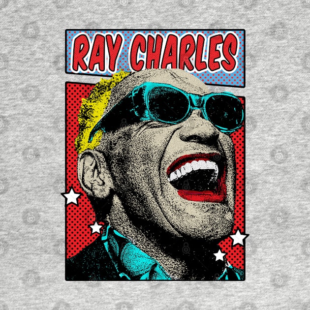 Ray Charles Pop Art Comic Style by Flasher